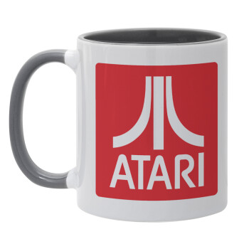 atari, Κούπα χρωματιστή γκρι, κεραμική, 330ml