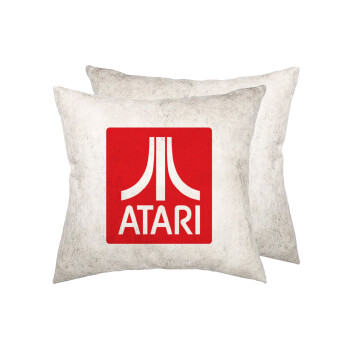 atari, Μαξιλάρι καναπέ Δερματίνη Γκρι 40x40cm με γέμισμα