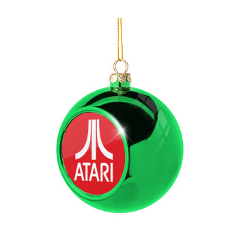 atari, Green Christmas tree ornament ball 8cm