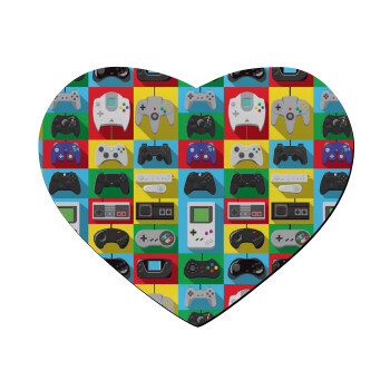 Gaming Controllers, Mousepad heart 23x20cm