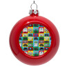 Red Christmas tree ornament bauble 8cm