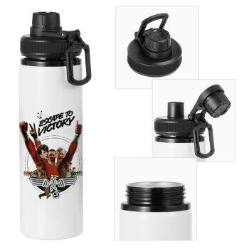 Escape to victory, Metal water bottle with safety cap, aluminum 850ml