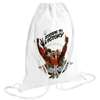 Escape to victory, Backpack pouch GYMBAG white (28x40cm)