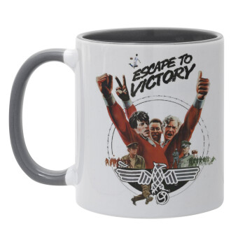 Escape to victory, Mug colored grey, ceramic, 330ml