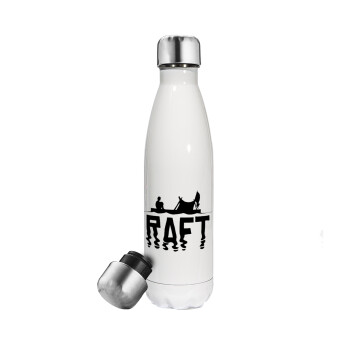 raft, Metal mug thermos White (Stainless steel), double wall, 500ml