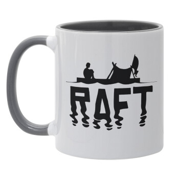 raft, Κούπα χρωματιστή γκρι, κεραμική, 330ml