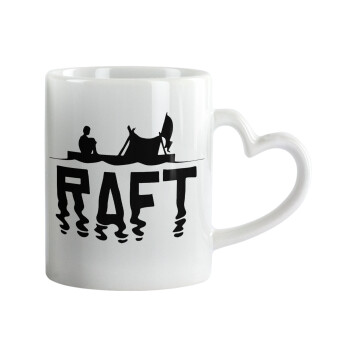 raft, Mug heart handle, ceramic, 330ml