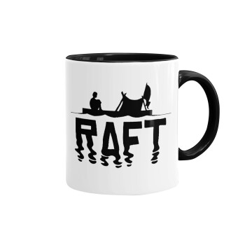raft, Mug colored black, ceramic, 330ml