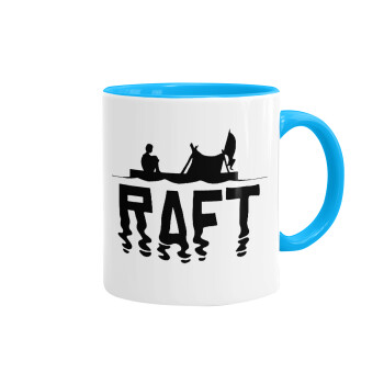 raft, Mug colored light blue, ceramic, 330ml