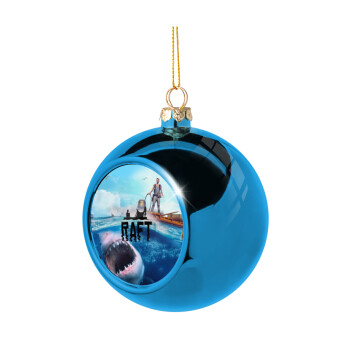 raft, Blue Christmas tree ball ornament 8cm