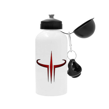 Quake 3 arena, Metal water bottle, White, aluminum 500ml