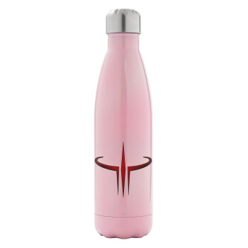 Quake 3 arena, Metal mug thermos Pink Iridiscent (Stainless steel), double wall, 500ml