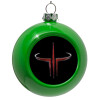 Green Christmas tree ornament bauble 8cm