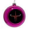 Purple Christmas tree ornament bauble 8cm