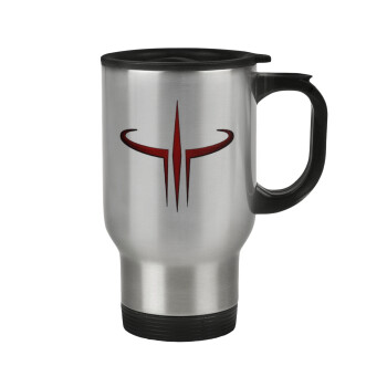 Quake 3 arena, Stainless steel travel mug with lid, double wall 450ml