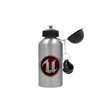 Unreal, Metallic water jug, Silver, aluminum 500ml