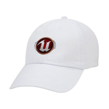 Unreal, Καπέλο Ενηλίκων Baseball Λευκό 5-φύλλο (POLYESTER, ΕΝΗΛΙΚΩΝ, UNISEX, ONE SIZE)