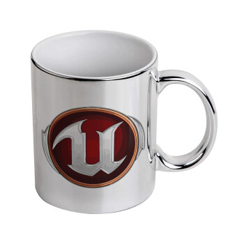 Unreal, Mug ceramic, silver mirror, 330ml