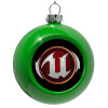 Green Christmas tree ornament bauble 8cm