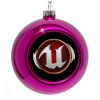 Purple Christmas tree ornament bauble 8cm