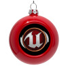 Red Christmas tree ornament bauble 8cm