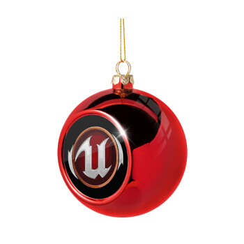 Unreal, Χριστουγεννιάτικη μπάλα δένδρου Κόκκινη 8cm