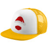 Adult Soft Trucker Hat with Yellow/White Mesh (POLYESTER, ADULT, UNISEX, ONE SIZE)