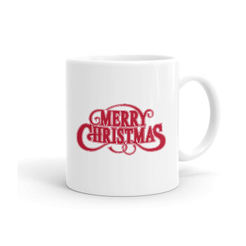 Merry Christmas classical, Ceramic coffee mug, 330ml (1pcs)