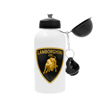 Lamborghini, Μεταλλικό παγούρι νερού, Λευκό, αλουμινίου 500ml