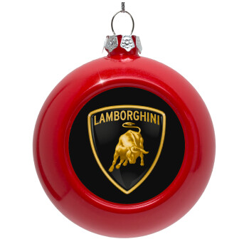 Lamborghini, Red Christmas tree ornament bauble 8cm