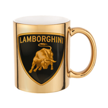 Lamborghini, Κούπα κεραμική, χρυσή καθρέπτης, 330ml