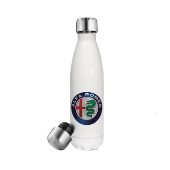 Alfa Romeo, Metal mug thermos White (Stainless steel), double wall, 500ml