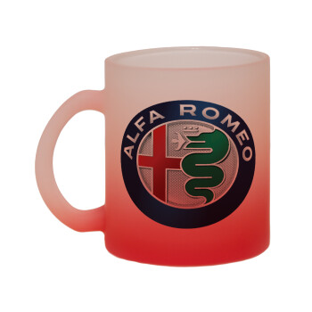 Alfa Romeo, Κούπα γυάλινη δίχρωμη με βάση το κόκκινο ματ, 330ml