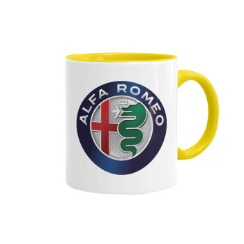 Alfa Romeo, Mug colored yellow, ceramic, 330ml