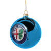 Blue Christmas tree ball ornament 8cm