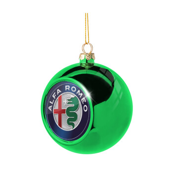 Alfa Romeo, Green Christmas tree ornament ball 8cm