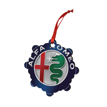 Alfa Romeo, Christmas ornament snowflake wooden 7.5cm