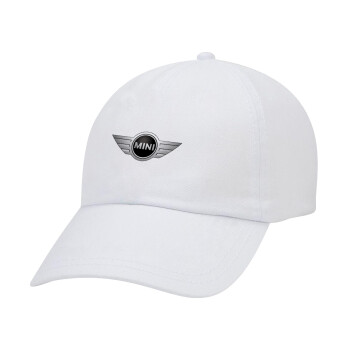mini cooper, Καπέλο Ενηλίκων Baseball Λευκό 5-φύλλο (POLYESTER, ΕΝΗΛΙΚΩΝ, UNISEX, ONE SIZE)