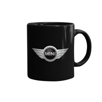 mini cooper, Κούπα Μαύρη, κεραμική, 330ml