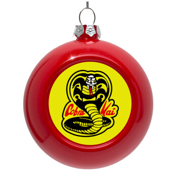 Cobra Kai Yellow, Red Christmas tree ornament bauble 8cm