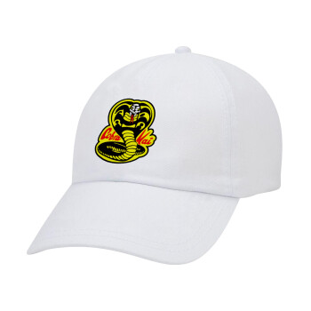 Cobra Kai Yellow, Adult Baseball Cap White 5-panel (POLYESTER, ADULT, UNISEX, ONE SIZE)