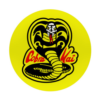 Cobra Kai Yellow, Mousepad Round 20cm
