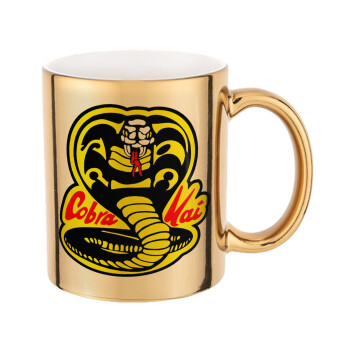 Cobra Kai Yellow, Mug ceramic, gold mirror, 330ml