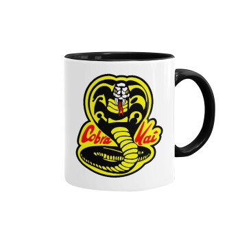 Cobra Kai Yellow, Mug colored black, ceramic, 330ml