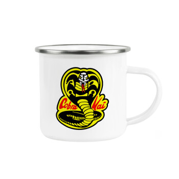 Cobra Kai Yellow, Metallic enamel cup white 360ml