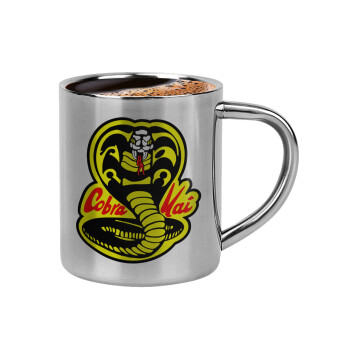 Cobra Kai Yellow, Double-wall metal cup for espresso (220ml)