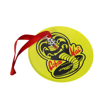 Cobra Kai Yellow, Christmas ornament glass 9cm