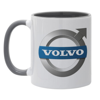 VOLVO, Κούπα χρωματιστή γκρι, κεραμική, 330ml