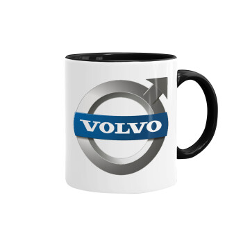 VOLVO, Κούπα χρωματιστή μαύρη, κεραμική, 330ml