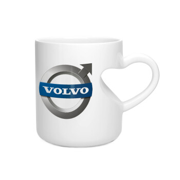 VOLVO, Κούπα καρδιά λευκή, κεραμική, 330ml